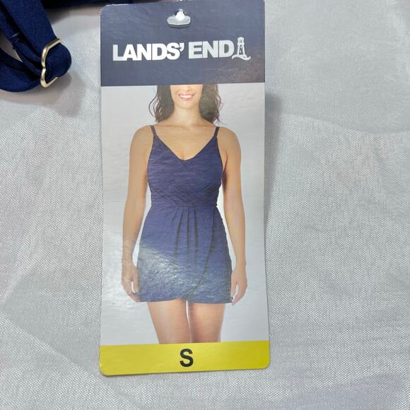 Lands’ End 1 Pc Swimsuit Skirt Woman’s Small Blue Straps New with Tags - Picture 11 of 11